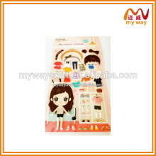 factory unique puffy stickers of kids cartoon stickers